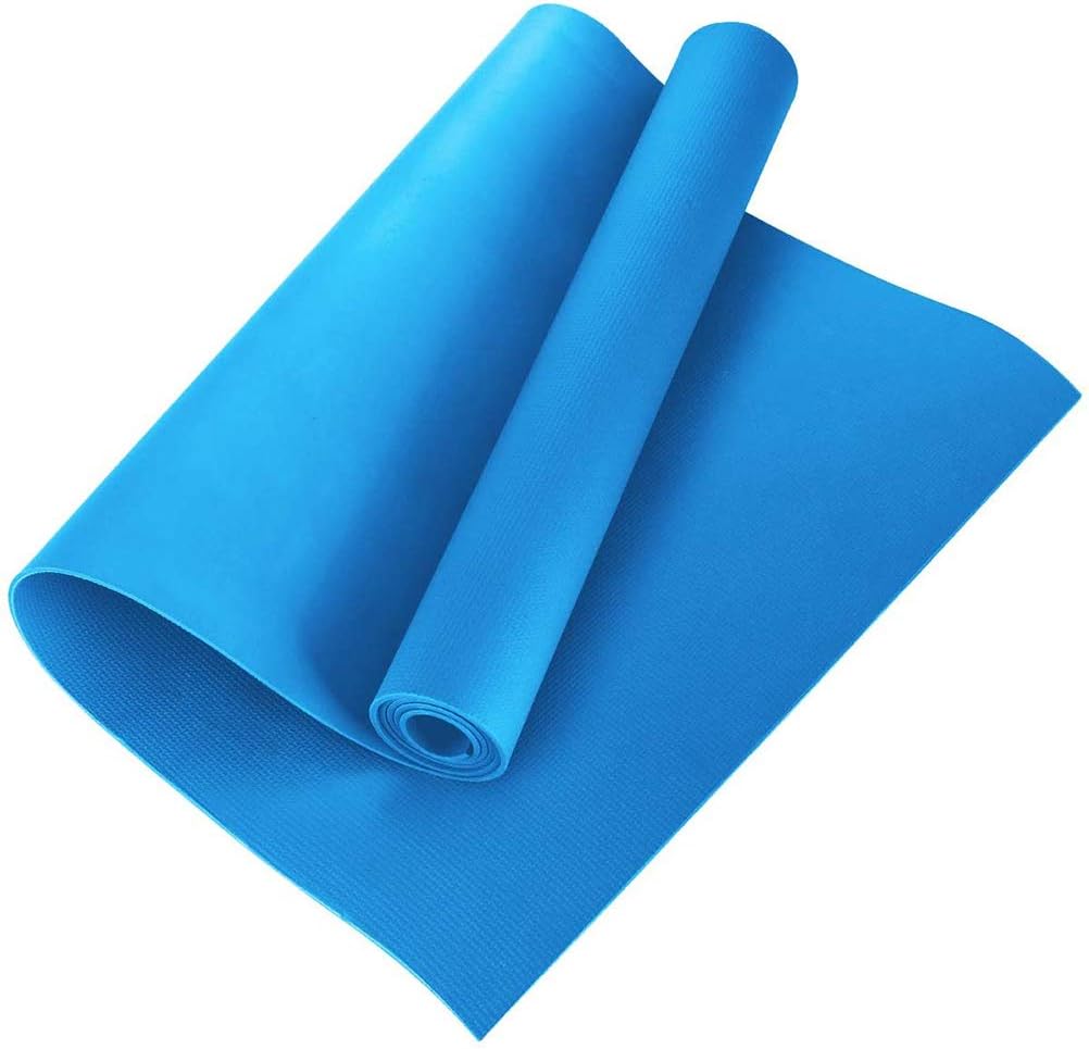 AGAWA 4MM Yoga Mat, EVA Non-Slip Fitness Slim Yoga Home Gym Exercise Mats Pilates Gym Exercise Pads Fitness Mat