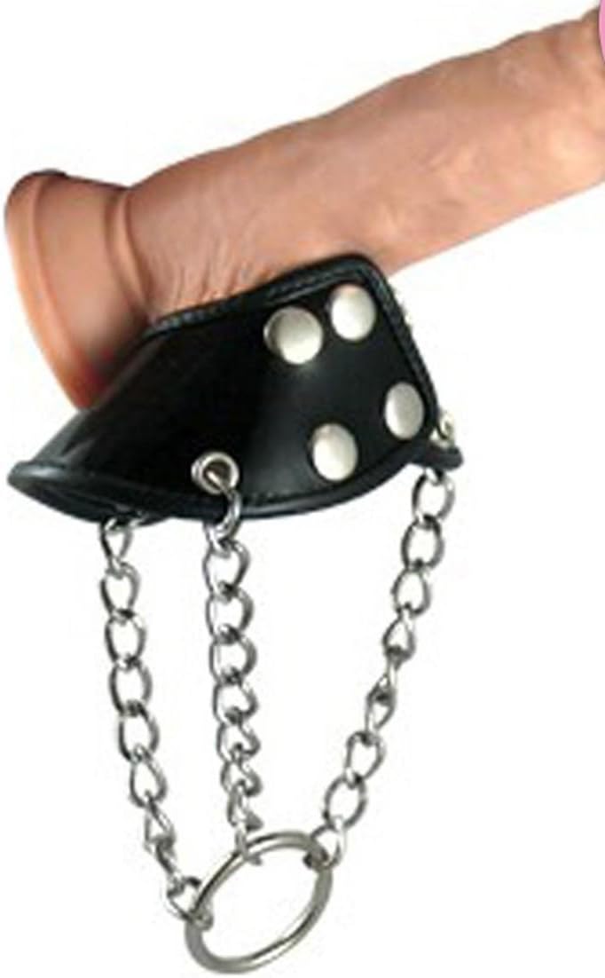 The Bondage Locker Scrotum Parachute Ball Stretcher Cock Ring, Black,silver - Image 3