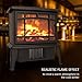 OPOLAR Mini Portable Electric Fireplace Heater, Small Desktop Space Heater with Realistic Log Fuel Effect, Space-Saving, Over-Heating Protection, A Perfect Decoration for Home Office-500W