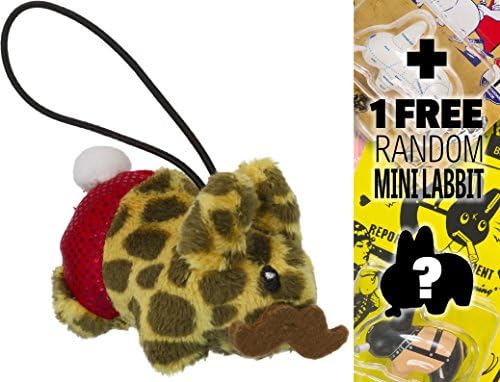 Spots: ~2.75" Happy Labbit Cute N' Crazy Mini-Plush by Frank Kozik + 1 FREE Official Labbit Mini-Figure Bundle