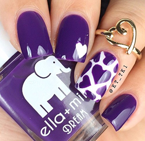 Original Heart Stencil Nail Vinyls By Twinkled T - 1 Sheet of 16 Stencils