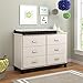 Cosco Kids Furniture Leni 6 Drawer Dresser with Changing Table, White and Coffee House Plank
