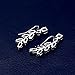 Chicinside Sweep up CZ Crystal Ear Wrap Pin Ear Cuffs Climbers Hook Earrings (silver-plated-base)