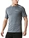 TM-MTS03-SGY_Large Tesla Men's HyperDri Short Sleeve T-Shirt Athletic Cool Running Top MTS03