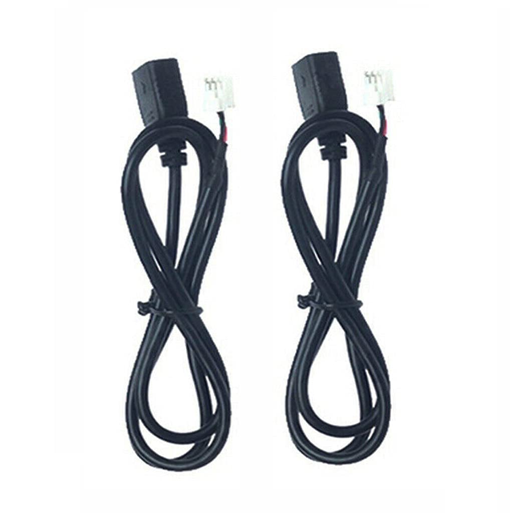 Saiyana 2pcs 4Pin+6Pin USB Connector for Car Radio Stereo - 1M USB Cable Adapter