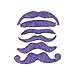 12 Synthetic Mustache Assortment - Costume Moustache (Purple) by Fun Express