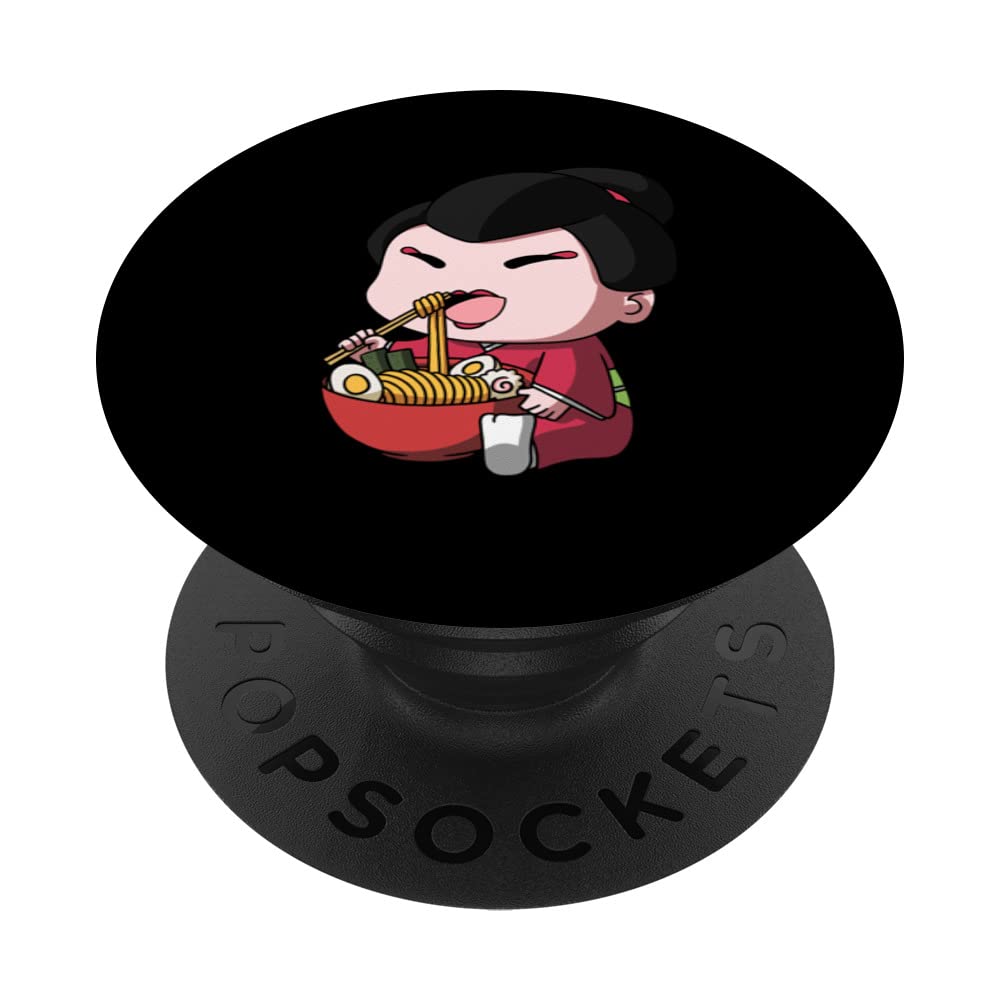 Kawaii Anime Geisha Asian Noodles Japanese Ramen PopSockets Swappable PopGrip