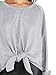 SweatyRocks Women's Oversized Knot Front Long Sleeve Sweatshirt Grey S