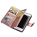 iPhone 6 Plus Wallet Case, iPhone 6s Plus Case, SUPZY Leather Detachable Magnetic Flip 9 Card Slots Holder Wrist Strap Purse Removable Slim Protective Cover for iPhone 6 Plus 5.5 inch (Rose Gold)