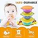 Zooawa Baby Suction Bowl and Spoon Set, 3 Pack Baby Weaning Set Nonslip BPA-Free Feeding Bowls with Lids Self Feeding Training Storage Bowl Cutlery Travel Set, Great Shower Gift for Infant Toddler