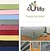 4U'LIFE Single Flat Bed Sheet, Ultra Soft & Comfortable Double Burshed Micrifiber(Gray,King)