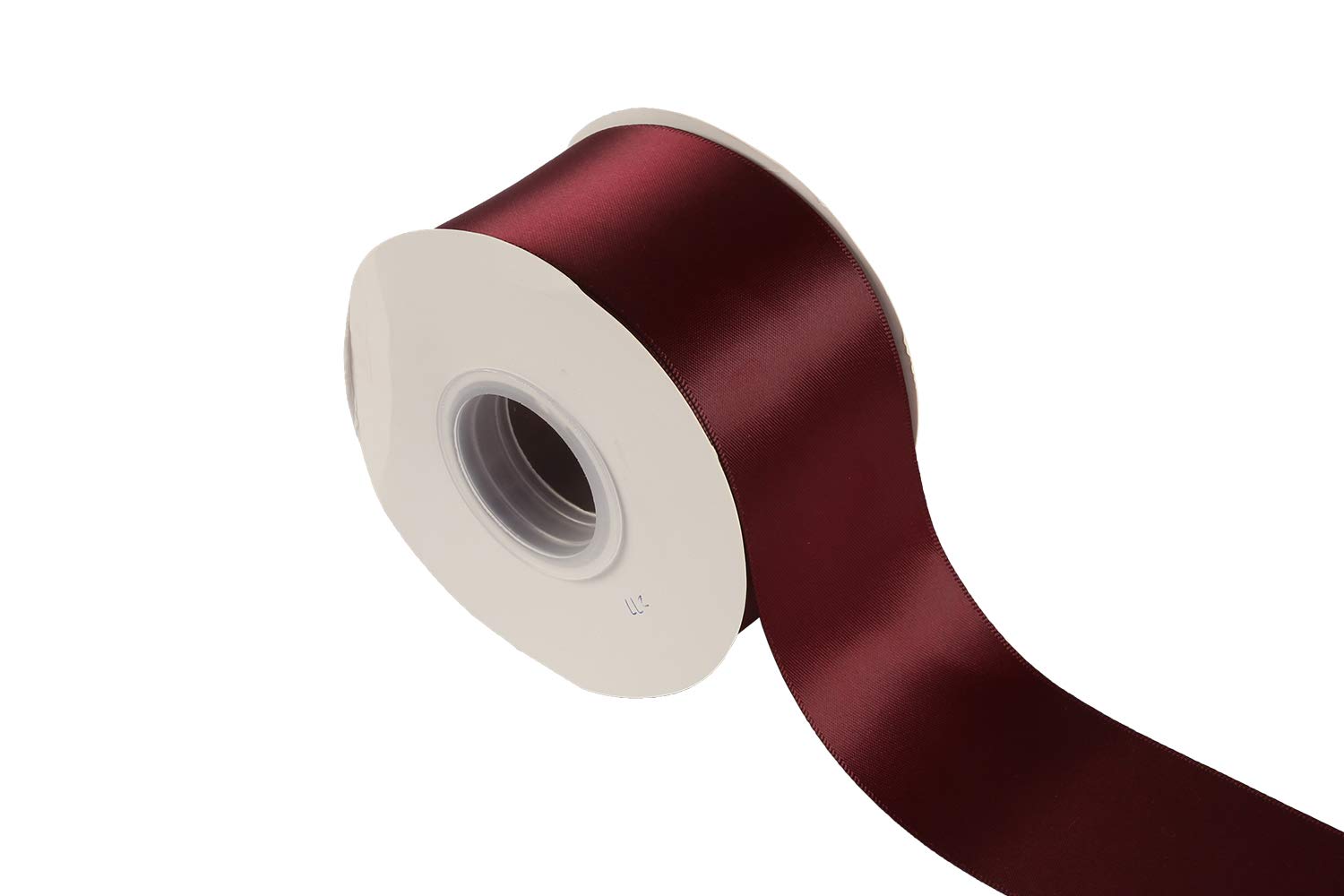Ribbonitlux 50mm Wide Double Face Satin Ribbon 22 Meters (277-Burgundy, Set for Gift Wrapping, Party Decor, Sewing Applications, Wedding and Craft