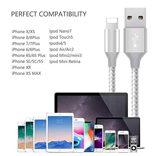 image for Aitaton MFi Certified iPhone Charger Lightning Cable 4 Pack[3/6/6/10FT