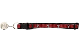 VWPEYY Sporty K9 NCAA Reflective Dog Collar, Texas Tech Red Raiders Small