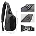 Tanchen Sling Bag Waterproof Sport Chest Pouch Gym Fanny Backpack Shoulder Crossbody Single Shoulder Bag (Black)¡­