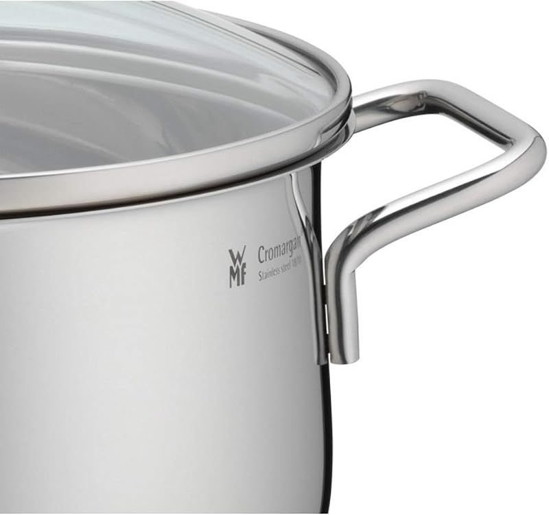 Diadem Plus - Olla 3L Ø 20cm con Tapa de Cristal, Acero Inoxidable Cromargan Ain Revestimiento Antiadherente, Apta para Lavavajillas