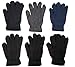 6 Pairs of Excell Wool Gloves, Mens Womens, Stretchy (Solid colors)
