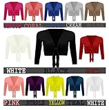 Womens Tie up Long Sleeve Bolero Shrug Club Wear Top