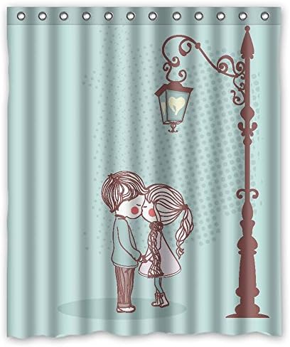 Comeciti Love Polyester Shower Curtains Width X Height / 60 X 72 Inches / W H 150 By 180 Cm For Relatives Mother Valentine Lover Him. Wipe Clean. Fabric Material