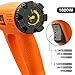 Heat Gun Variable Temperature, Yome 1800W 140℉~1112℉（60℃- 600℃） Hot Air Gun with 2 Speed-Setting, Overload Protection, 4 Nozzle Attachments for Shrink Wrapping, Crafts, Cell Phone Repairs, Orange