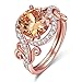 Jiangyue Exquisite Lady Rings AAA Cubic Zirconia Rose Gold Plated Ring Party Charming Elegant Jewelry Size 5-10