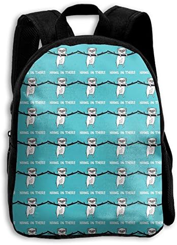 Hang In There Baby Pug Boys Girls Popular Printing Toddler Kid Pre School Backpack Bags Lightweight