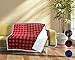 Red Buffalo Plaid Sherpa Throw TV Blanket 50