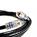 75ft Black RG6 Digital Coaxial Cable Shielded PVC Jacket Rated UL ETL CATV RoHS 75 Ohm RG6 Digital Audio Video Coaxial Cable with Premium Continuous Ground Brass Metal Compression F-Connectors primary