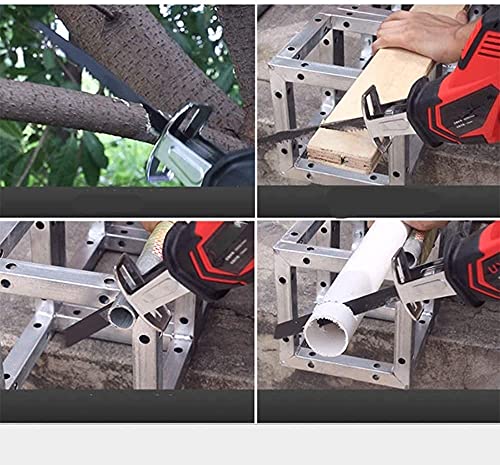 RDJSHOP Tragbare 12V schnurlose Hubkolbensäge mit Klingenbatterie Elektrische Li-Ion-Säbelsäge, für Holz-Metallketten… – Bild 7