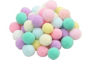100pcs 1 inch Mix Colorful Craft Pom Poms Balls for Hobby Supplies and DIY Creative Crafts, Party Decorations