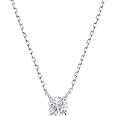 S.Leaf Gold Choker Birthstone Necklace for Women Sterling Silver Gold Plated Pendant Cubic Zirconia Solitaire Choker Necklace for Women Birthday Gifts