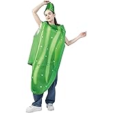 DSplay Unisex Adult Pickle Costume Halloween Green Cucumber Outfits