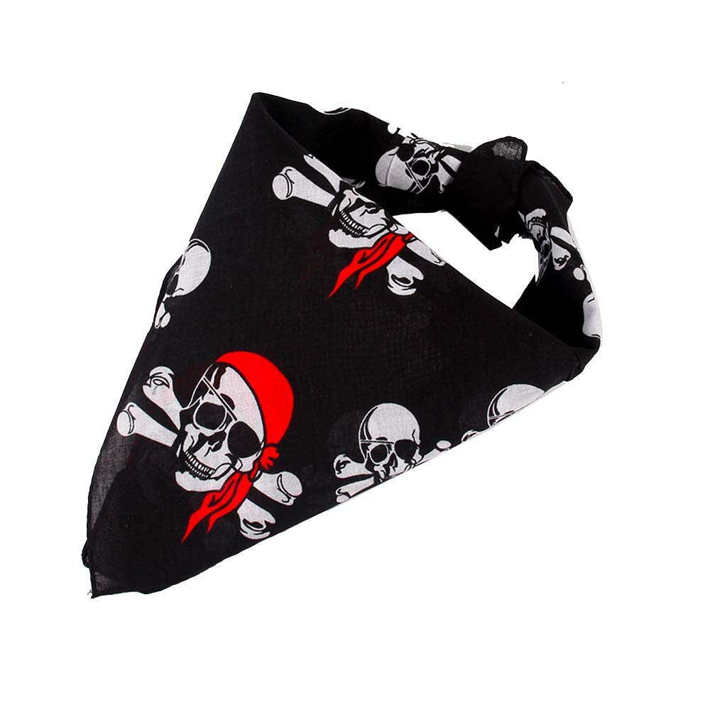 Beyond Dreams® 14 Pirate Bandanas with Skull Crossbones for Men Kids Women | Black Headband for Pirates Party Accessory | Scarfs Set for Boys Girls Children Costumes Accessories
