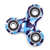 VOCOO Fidget Spinner Bearing Toy Stress Reducer for ADHD EDC Hand Killing Time，Guarantee 1 min+ Spin Time (M2-Camouflage blue)