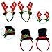Christmas Headbands, HOT YLYH 4 Design Cute Reindeer Antlers, Holiday Santa Hat, Christmas Tree, Christmas Hat Hairband with Bell Great Christmas Costumes Decoration Gifts