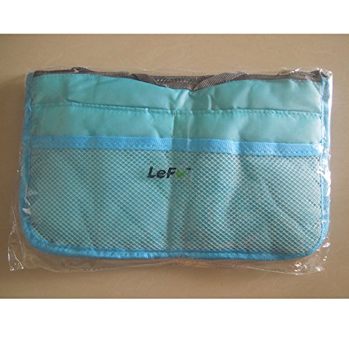LEFV™ Purse Perfector Insert Organizer Diaper Bag Expandable 13 Pockets Compartments Handbag Liner Travel Smart Cosmetic Gadget Hand Pouch Organiser with Handles Yellow - Thumbnail 3