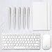 Ace Teah Ballpoint Pens, Stainless Steel Retractable Ball Pens Slim Medium Point (1.0mm) Black Ink 5 Pack Silver