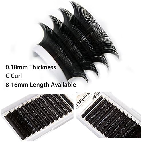 0.18 Individual Eyelash Extensions Faux Mink Salon Lash Tray C D Curl Silk Lash Natural Semi Permanent Eyelash Fake False Classic Lash Extensions Short Long J B CC DD L Curls available