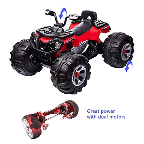 Hulaloveshop US Ship 5-7 Days 12V Battery Powered Riding ATV Quad Electric - Thumbnail 7