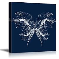 Canvas Wall Art Dynamic Water Splash Butterfly Canvas Prints Home Artwork Decoration for Living Room,Bedroom - 12x12 inches