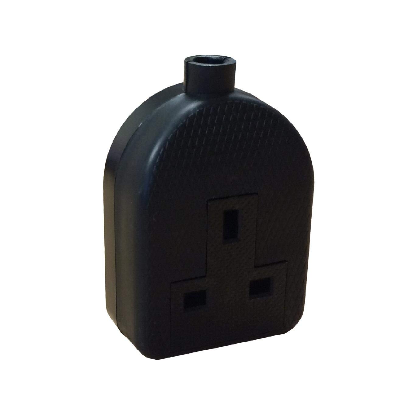 Black High Impact Extension Single Socket/Heavy Duty Electrical 1 Gang