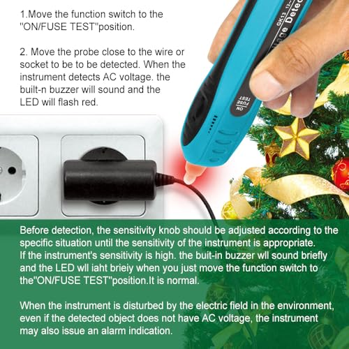 allsun Christmas Light String Tester Non Contact Voltage Finder Meter