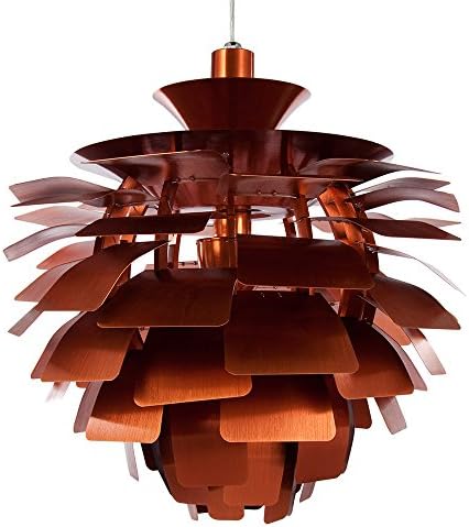 Artichoke style large mid century ceiling pendant lamp (multiple colors) 23" (Copper)