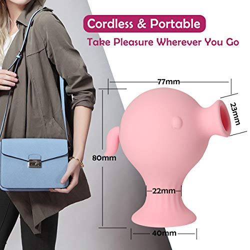 Clit Sucking Vibrator for Clitoris Nipple Stimulation，Clitoral Sucking &Licking Tongue Vibration with 7 speeds Suction，Waterproof USB Rechargeable Vagina Suction Adult Sex Toy for Women