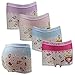 Mmiao Baby 2t-10t Kids Girls Briefs 4-Pack Boyshort Underwear Happy Girl