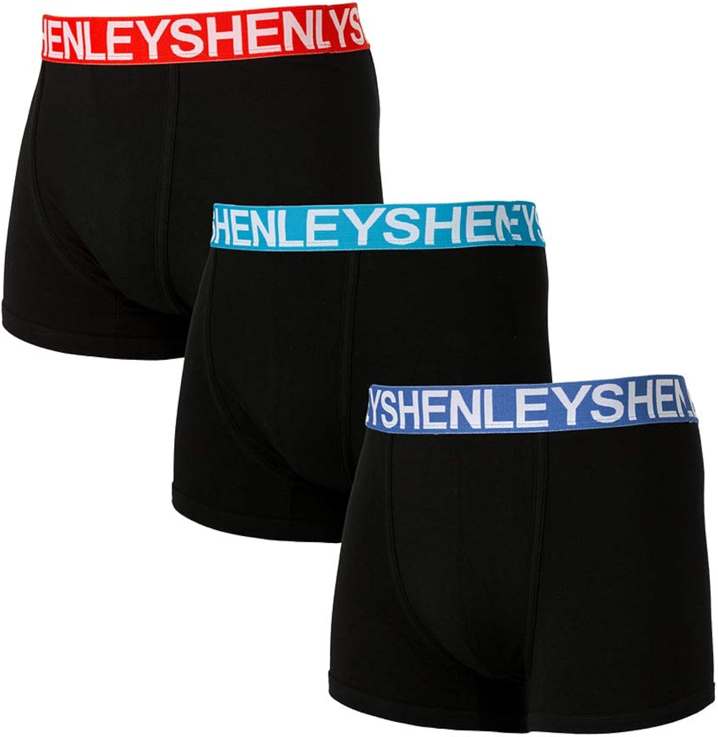 HENLEYS Mens Designer Classic 3 Pack Boxer Shorts Stretch Jersey Boxed Underwear Amazon.co.uk