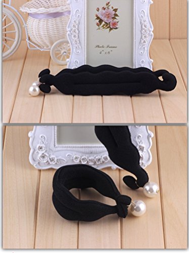 AKOAK 2 Pcs Elegant Pearl Magic French Twist Bun Maker Clip Hook Holder Magic Beauty Hair Hairstyle Foam Sponge Donut Maker Ponytail Bun Maker Twister Hairstyle Styling Tool Accessories