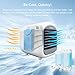 Chytac Mini Air Conditioner Personal Air Cooler Portable Arctic with 3 Speed 15 Million Negative ions dust Removal and Sterilization for Room Home (White)