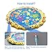 Conthfut Toddler Sprinklers Splash Water Play mat, 39in-Diameter Splash pad Outdoor Sprinkle Mat Summer Fun Water Toys Toddler Boys Girls