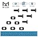 Semedea M-Lok Picatinny Rail, 5-Slot 7-Slot 13-Slot Aluminum Picatinny Rails Section for MLOK Compatible Systems with 6 T-Nuts & 6 Screws & 3 Allen Wrench (Black2, Hollow-Out Design)